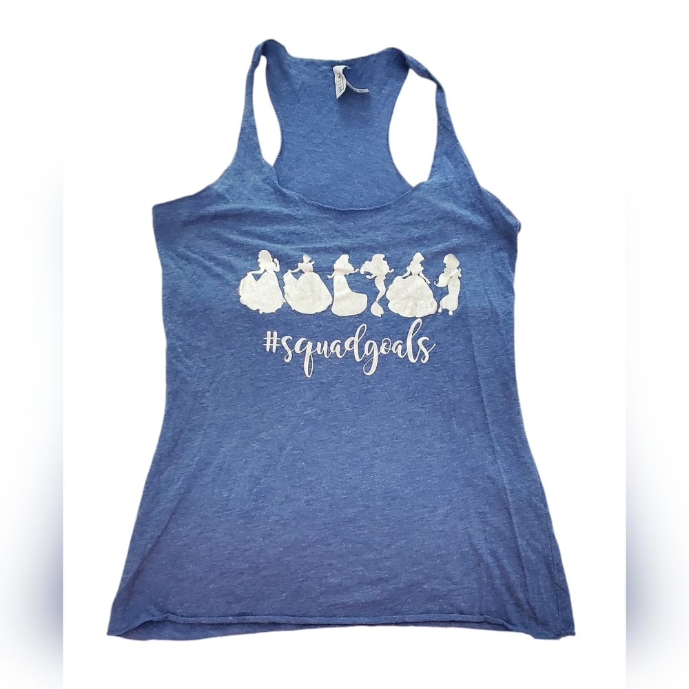 Bella Canvas Blue‎ Disney Princess Squad Goals Tank Top Size Small Womens
